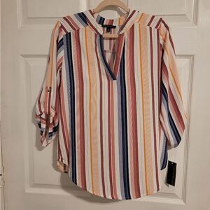 NWT signature studio striped top